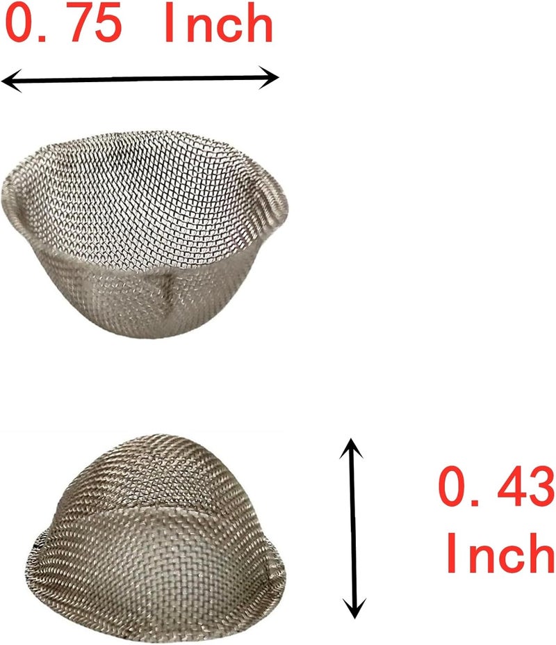 Ruilida Pipe Screens 70 Pcs 3/4 Inch Tapered Design Clean Screens 0.75 Inch 100% Stainless Steel Mesh with a Storage Box - Image 3